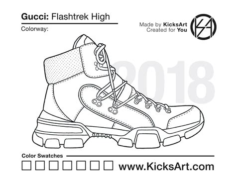 gucci flashtrek high coloring.